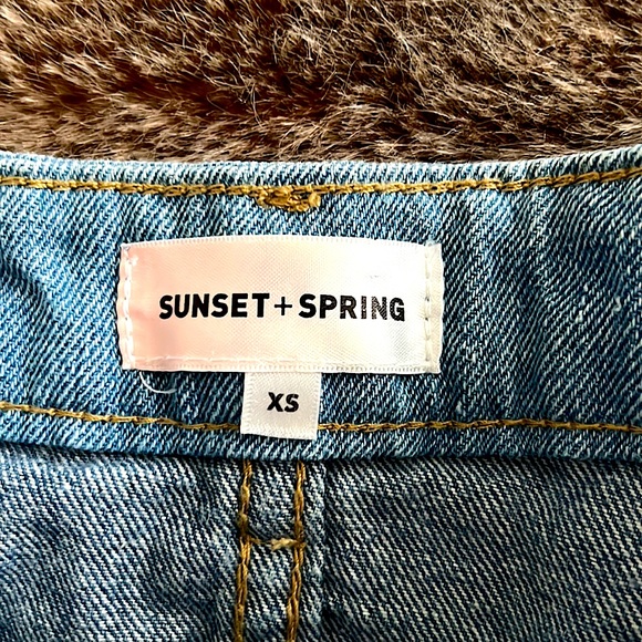 Sunset+Spring Patchwork Denim Mini Skirt - Picture 10 of 13